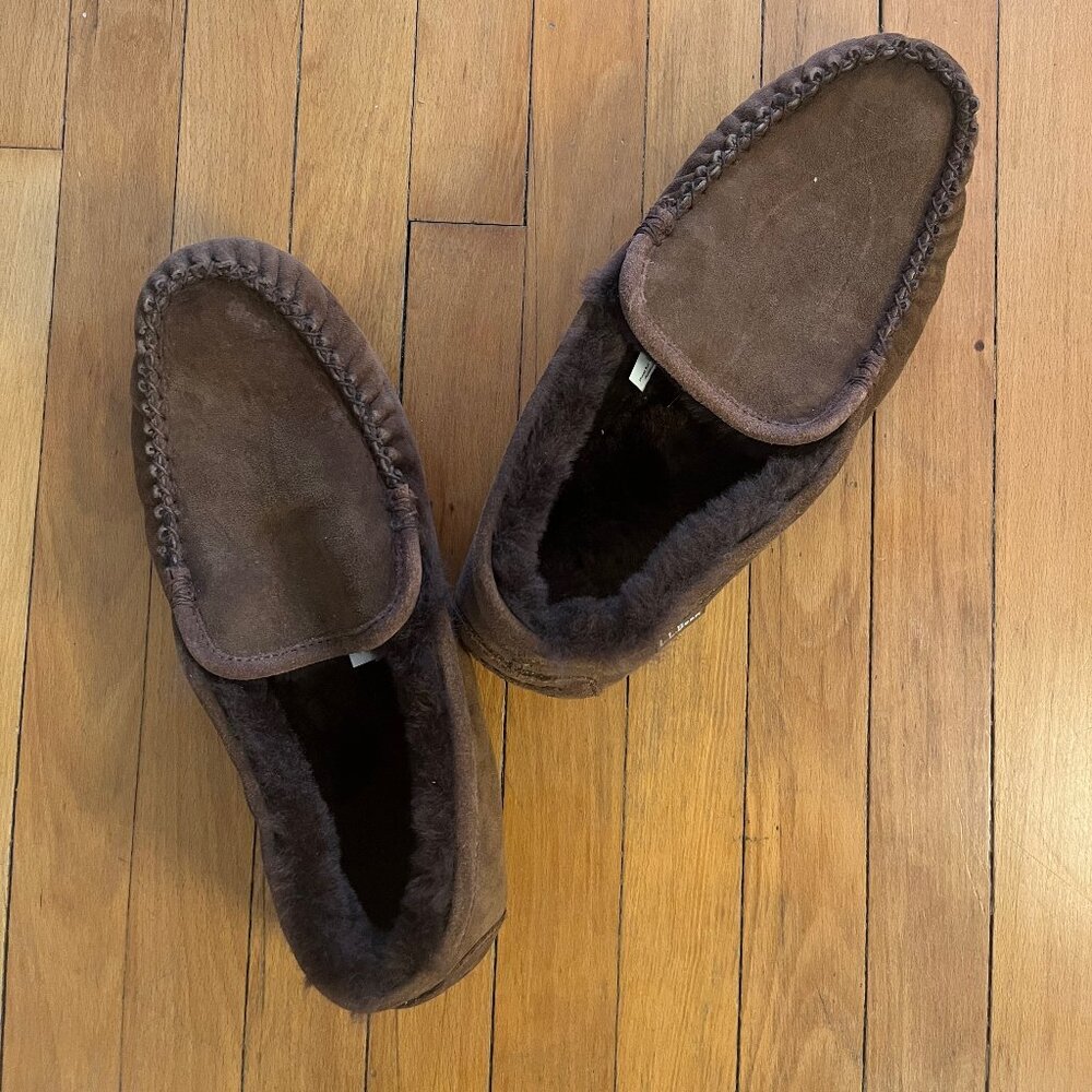 L.L. Bean Men's Wicked Good Slippers in Chocolate Brown